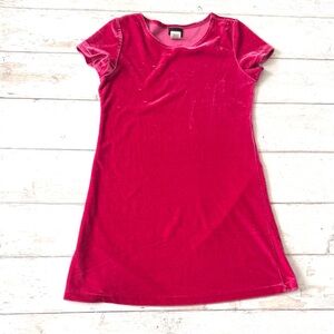 Girls Size 7/8 Velour Velvet Pink A Line Dress Holiday Editions Size 7 8 Kids